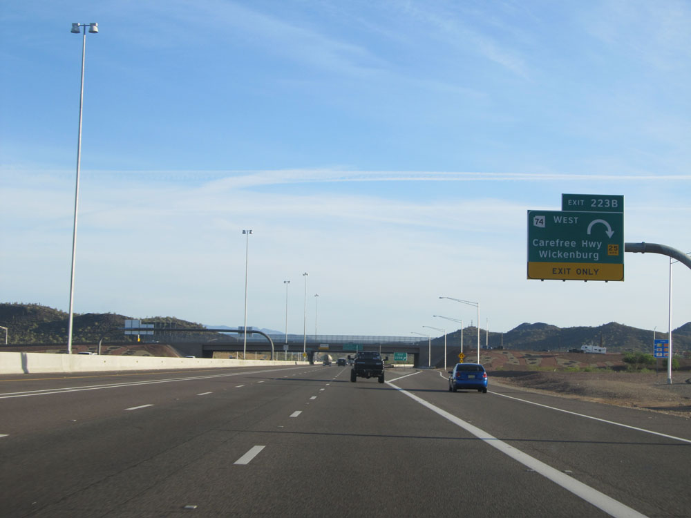Arizona Interstate 17 Northbound Cross Country Roads