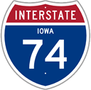 Interstate 74 in Iowa