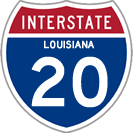 Interstate 20 in Louisiana