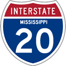 Interstate 20 in Mississippi
