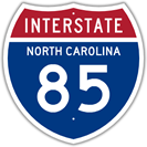 Interstate 85 in North Carolina