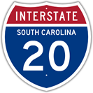 Interstate 20 in South Carolina