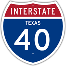 Interstate 40 in Texas