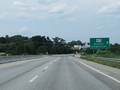 The ramp to Interstate 385 North provides access to SC 417 - Mauldin / Simpsonville via this unnumbered exit. (Photo taken 5/27/17).