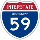 Interstate 59 in Mississippi