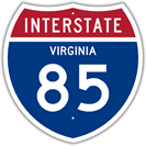 Interstate 85 in Virginia