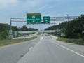 Nearing the toll plaza, Palmetto Pass account holders should use the left lane to bypass the toll plaza. Cash customers should remain in the right lane to enter the toll booths. (Photo taken 5/27/17).